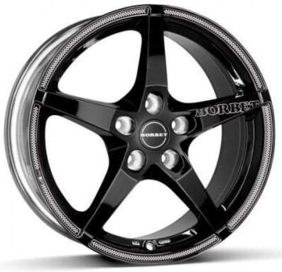 8x17 5x112 ET45 Borbet Fs Farba: Cierno Bielo Sports