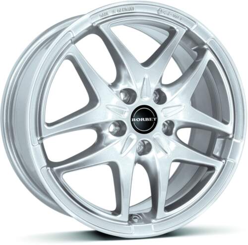 6.5x16 5x112 ET50 Borbet Xb Kristalovo Strieborny