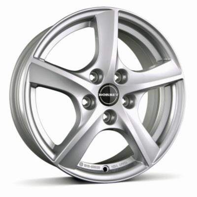 6x15 5x112 ET43 Borbet Tl Farba: Briliantovo Strieborny