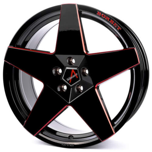 Borbet A farba: black red glossy 8x17 5x112 ET45