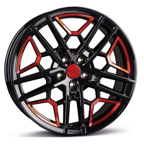 Borbet GTY farba: black red glossy 8,5x19 5x112 ET45