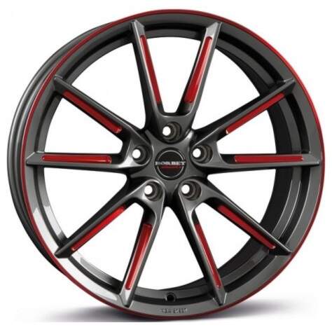 Borbet LX farba: graphite spoke rim red polishe 8x19 5x112 ET44