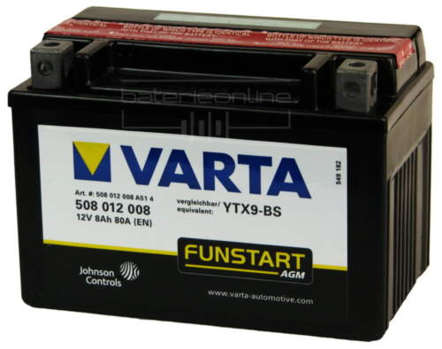 Varta AGM YTX9-BS 8Ah 80A 12V