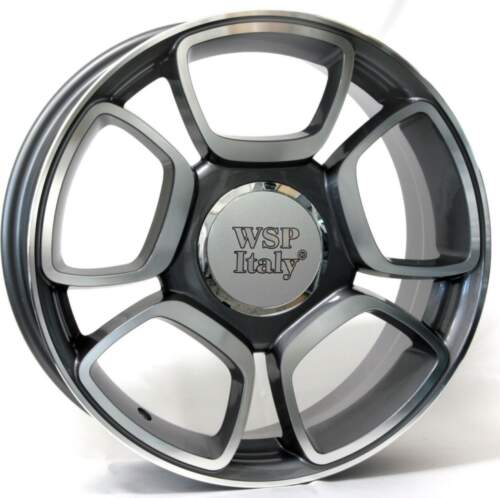 7x17 4x100 ET37 Wsp Forio W157 ( Replika Fiat ) Anthracite Polished
